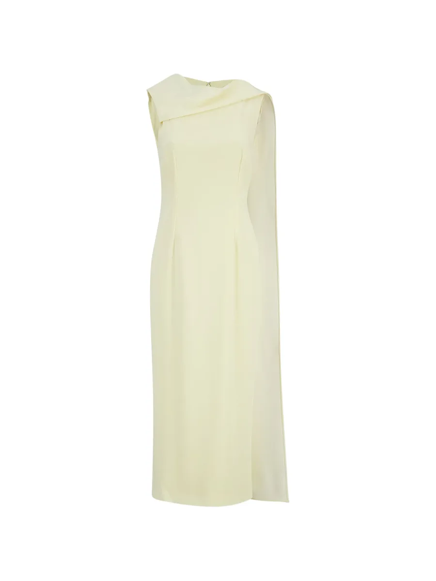 sash-detail crepe-satin midi dress 2