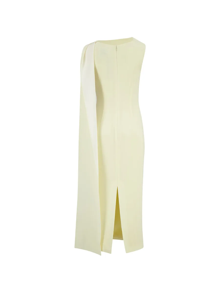 sash-detail crepe-satin midi dress 4