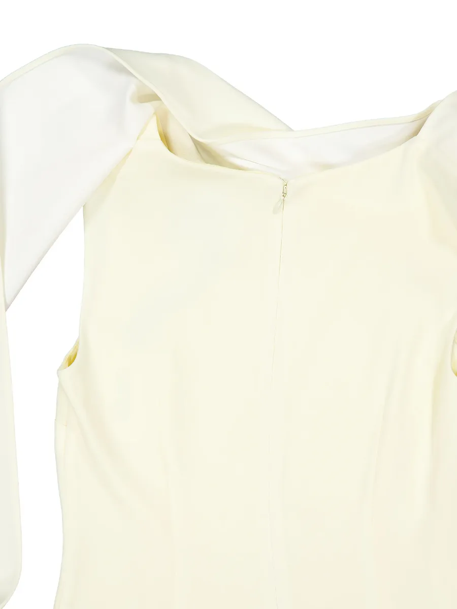 sash-detail crepe-satin midi dress 7