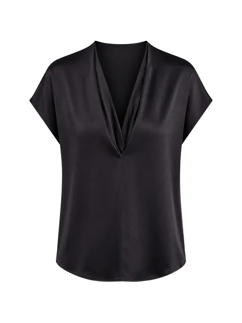 V-neck silk blouse