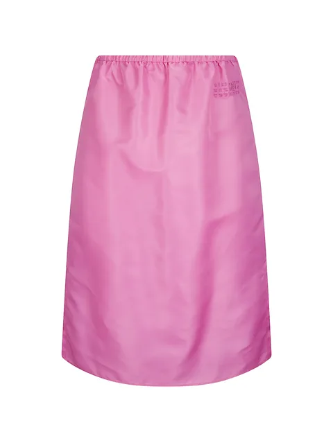 logo-embroidered elasticated-waist skirt