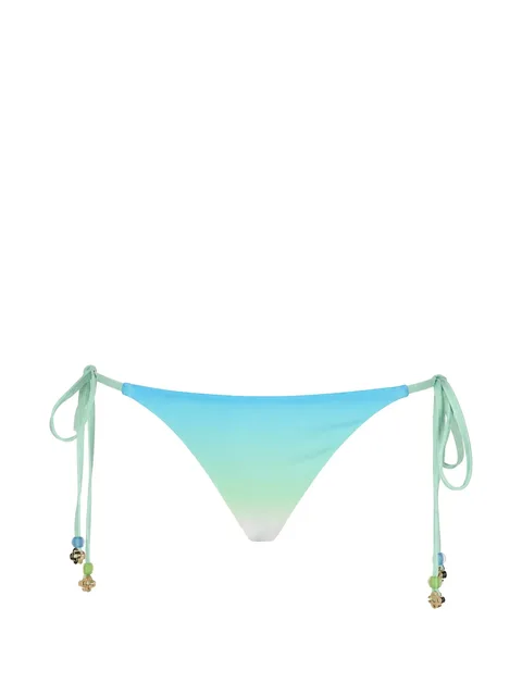 gradient-effect bead-embellished bikini bottoms