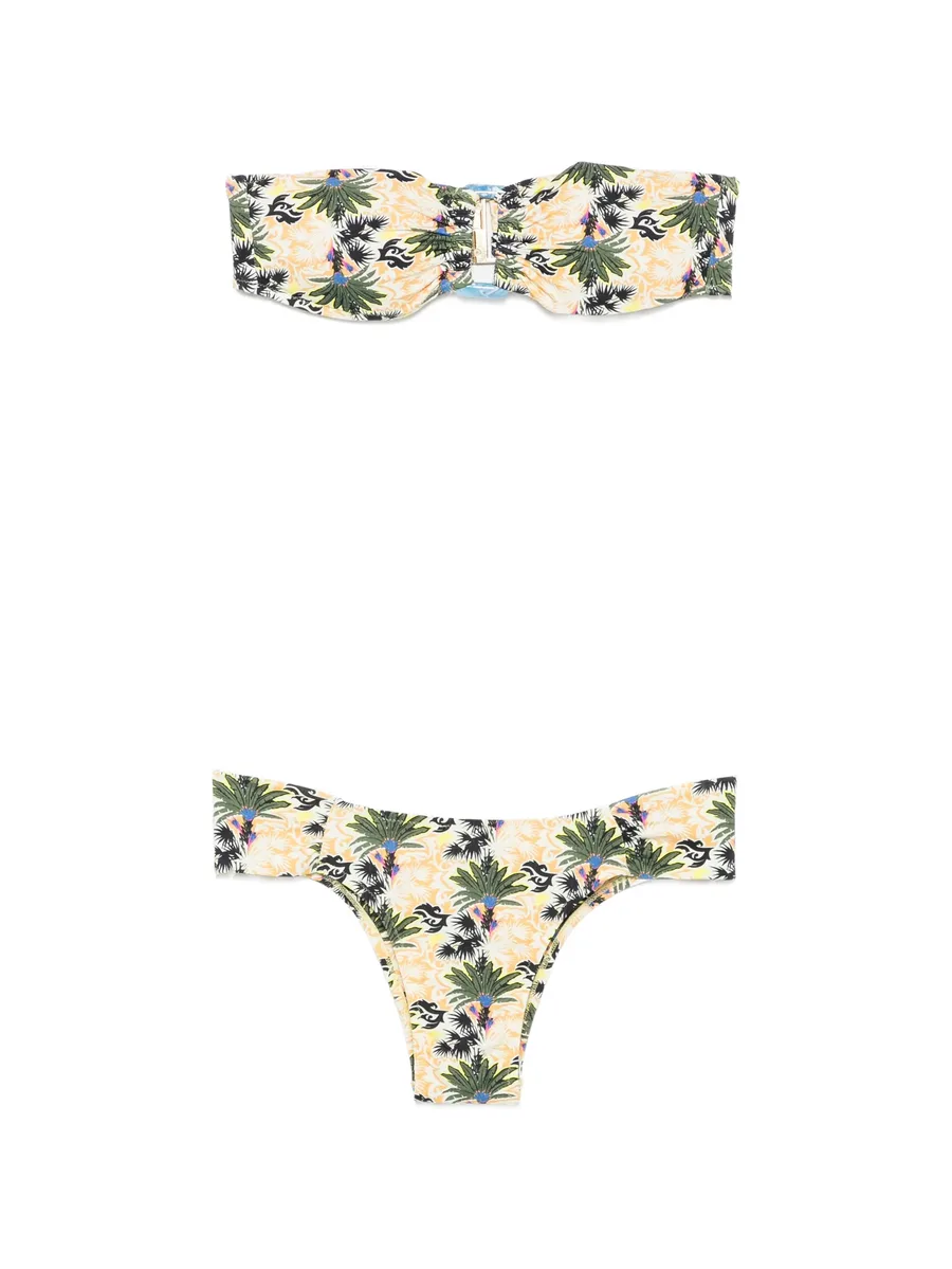 palm-print bandeau bikini 2