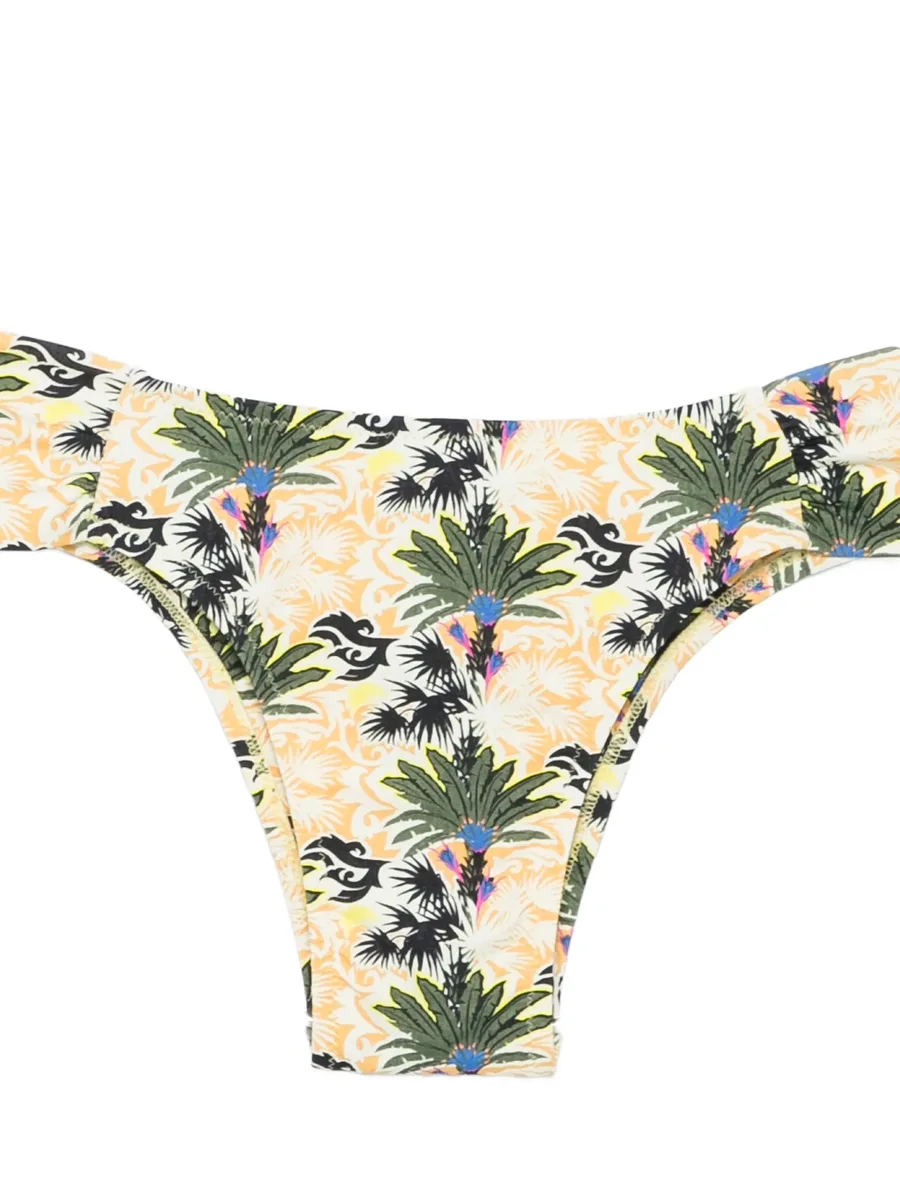palm-print bandeau bikini 6