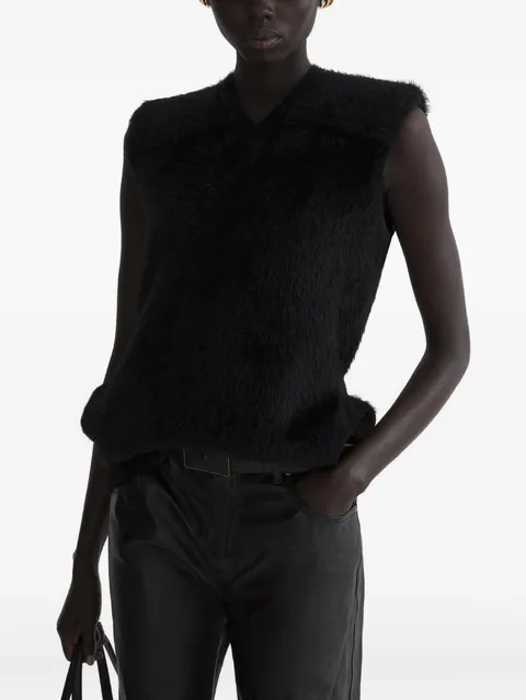 brushed-knit sleeveless top
