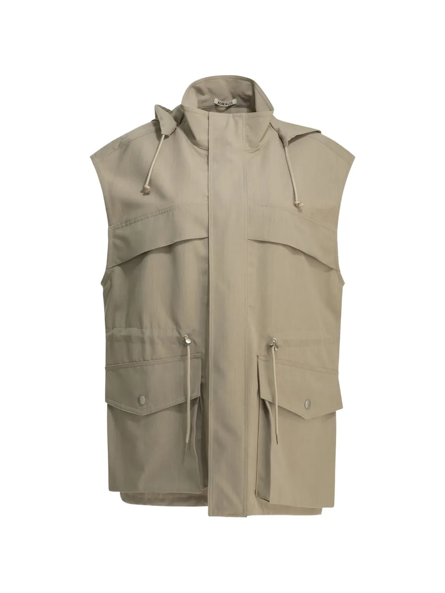 hooded drawstring gilet 2