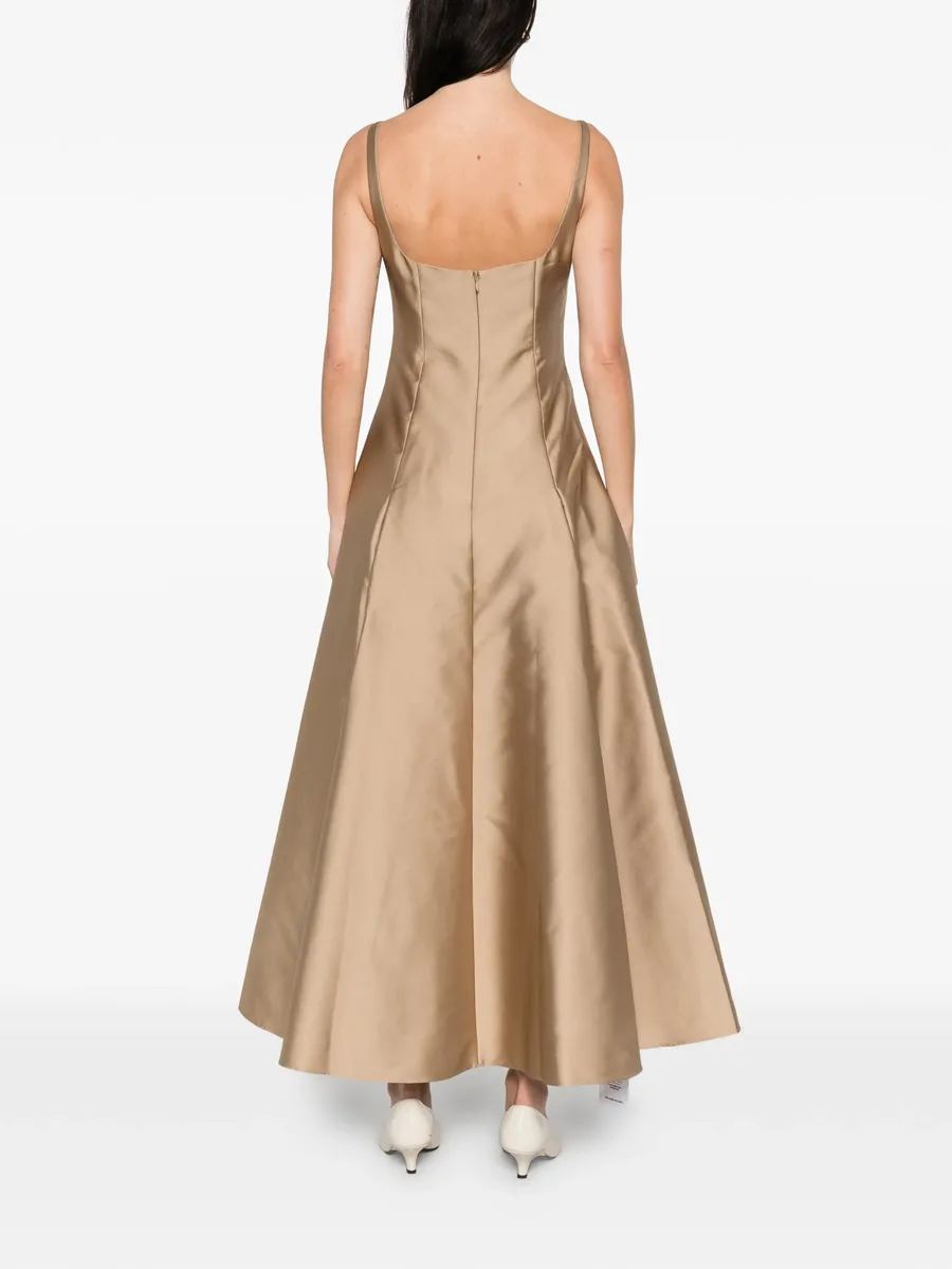 square-neck pleated maxi dress 7