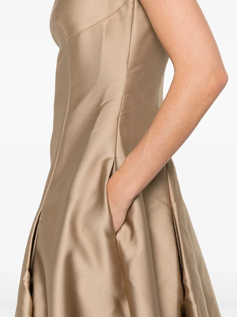square-neck pleated maxi dress 10