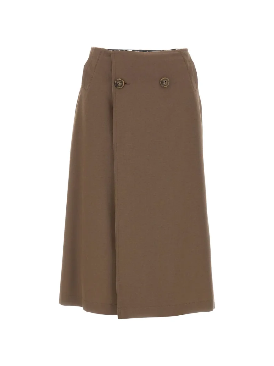 wrap-design midi skirt 1