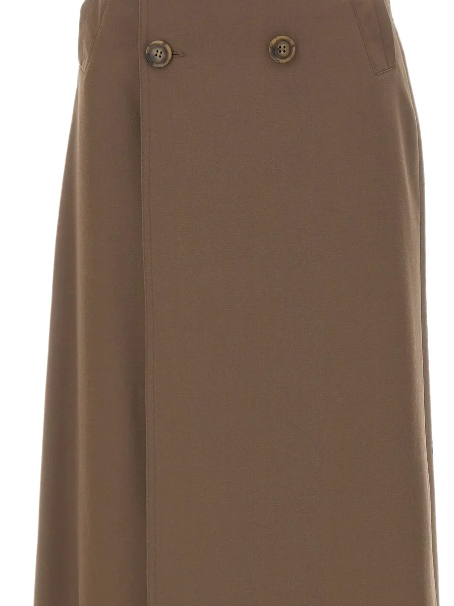 wrap-design midi skirt 7