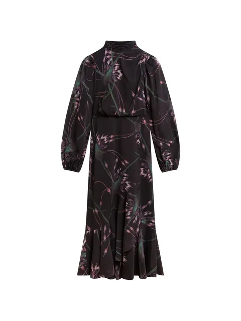 Tillas tie-neck midi dress