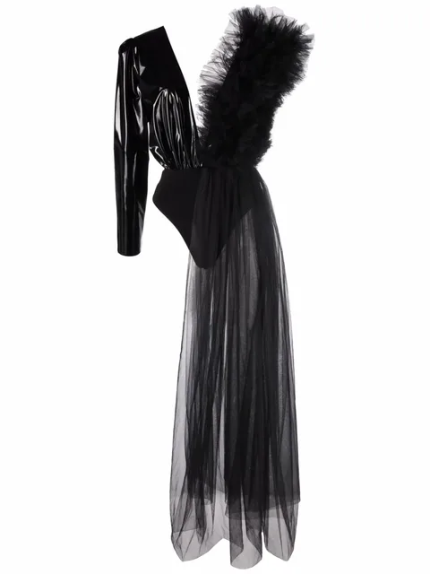 x Lia Aram ruffle-detail bodysuit