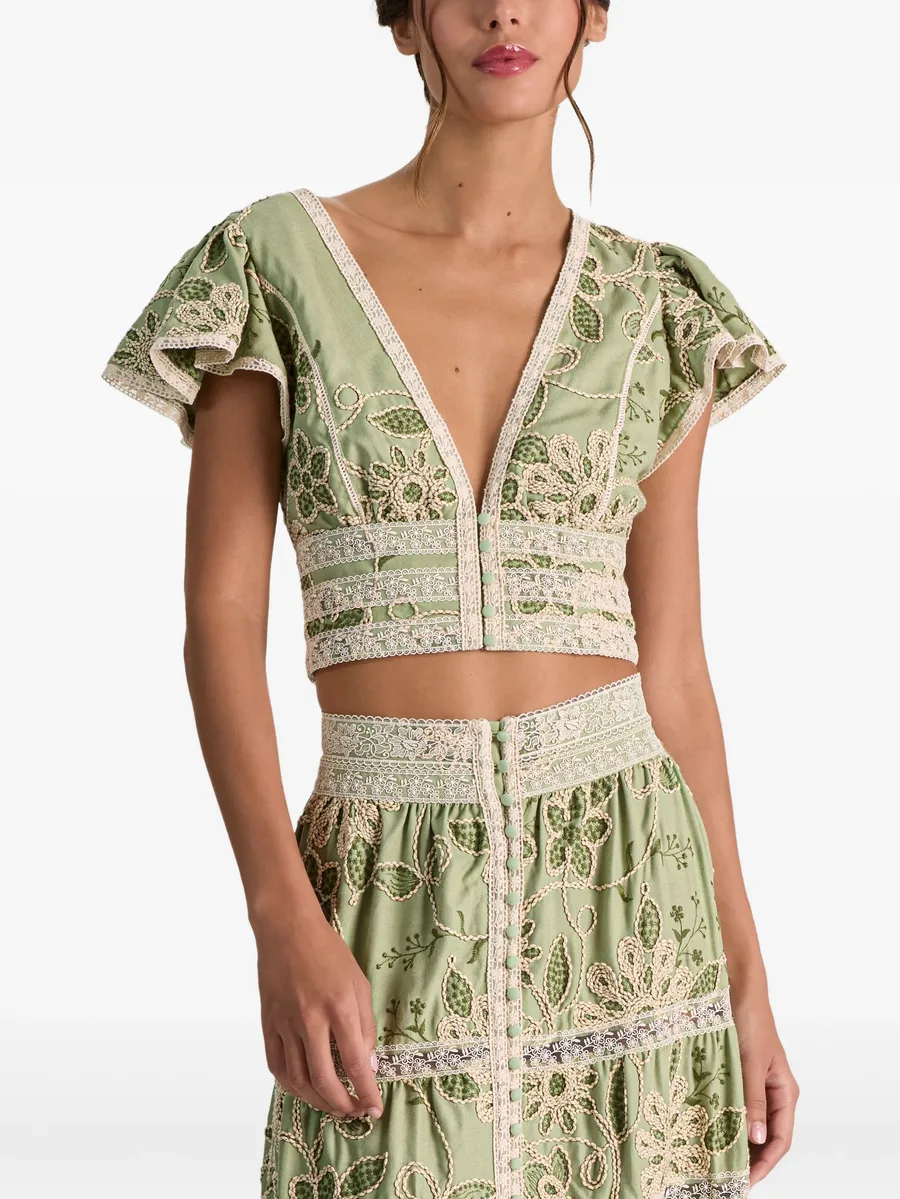 Keeley flutter-sleeve blouse 9