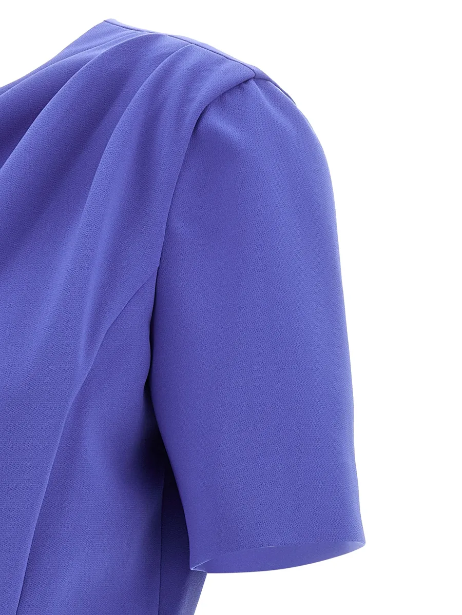 draped crewneck dress 7