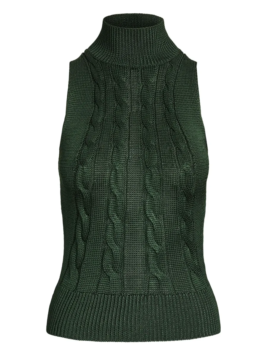 cable-knit sleeveless top 1