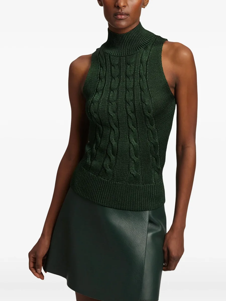 cable-knit sleeveless top 5