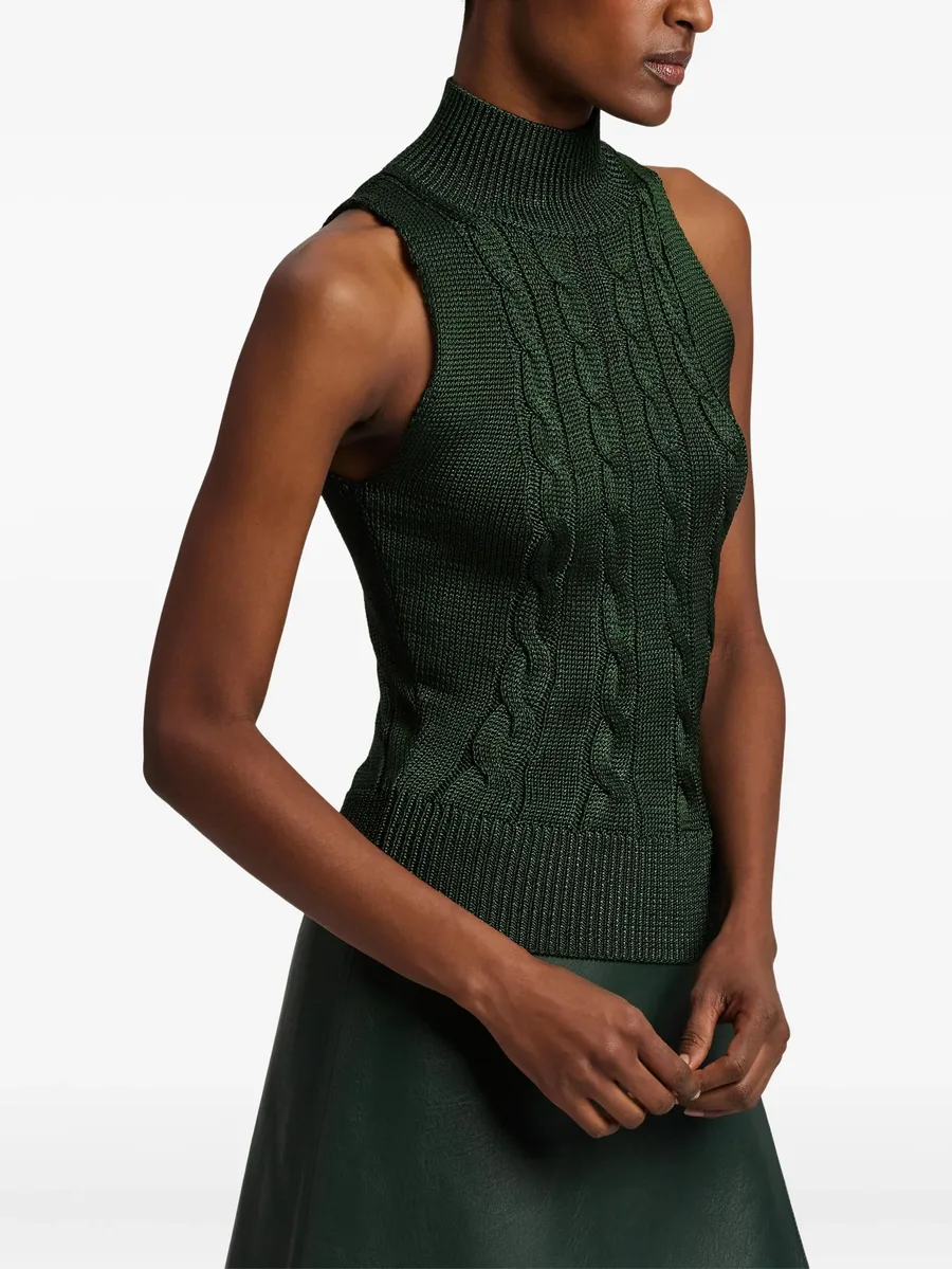 cable-knit sleeveless top 9