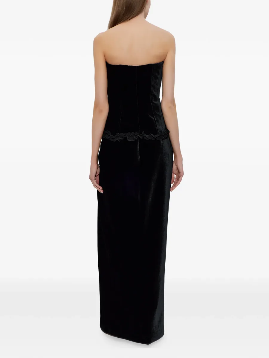 ruffled bow-detail maxi dress 8