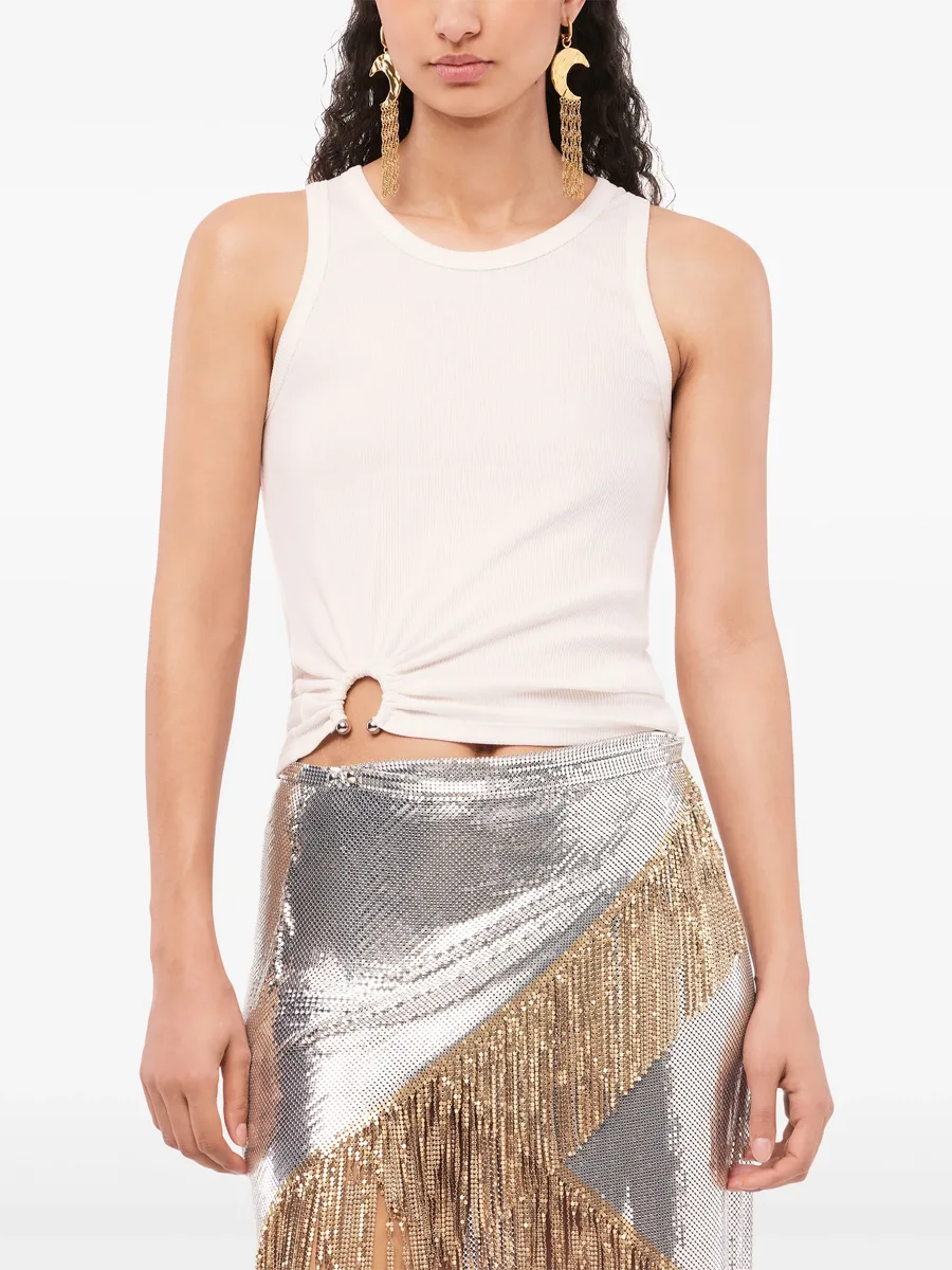 asymmetric gathered-detail tank top 10