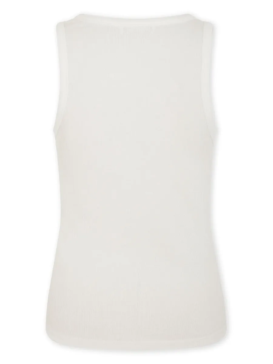 asymmetric gathered-detail tank top 11