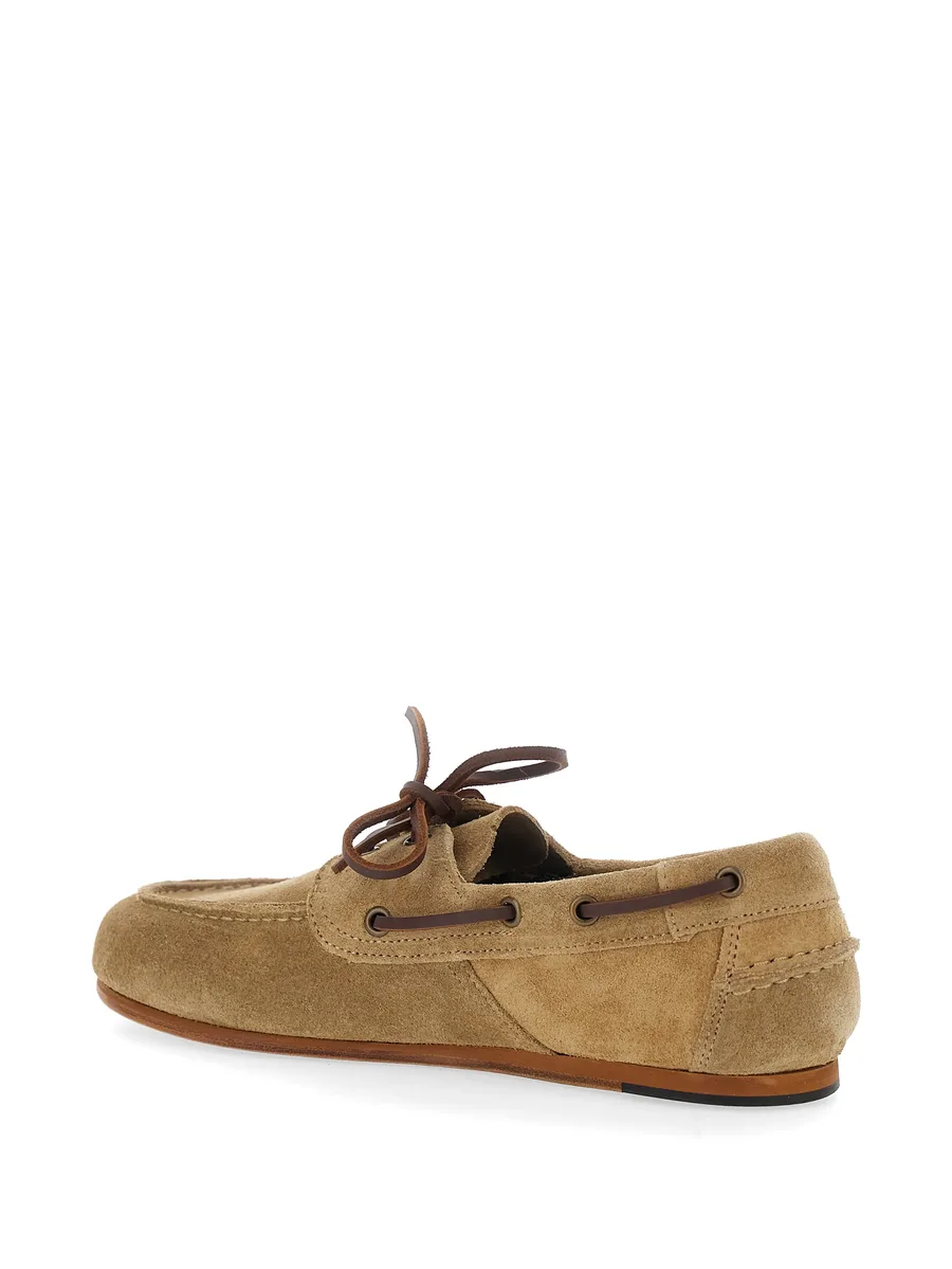 beige lace-up loafers 8