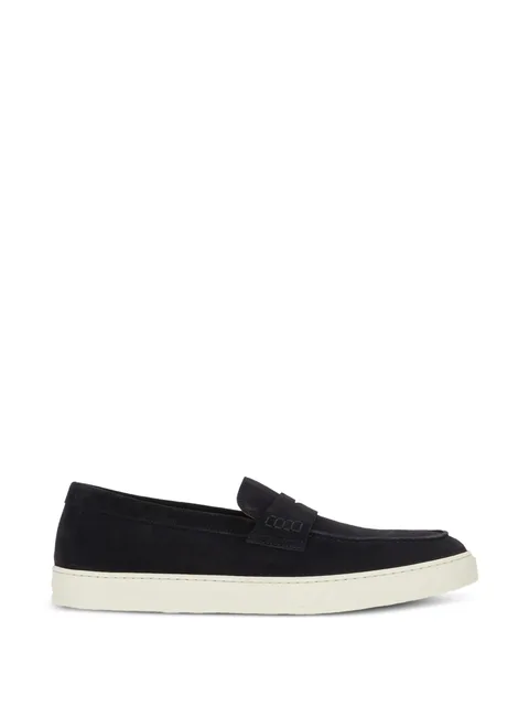 suede slip-on loafers
