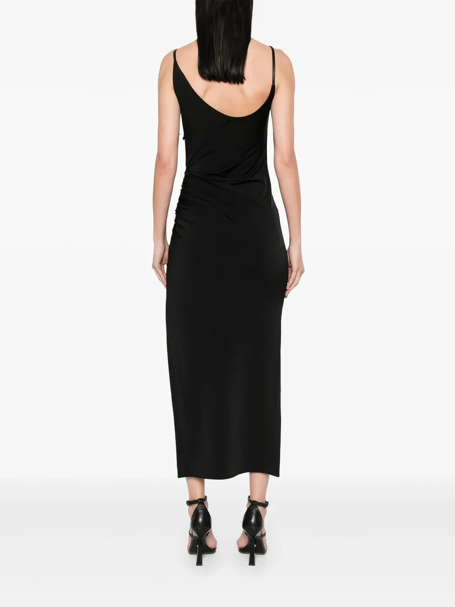 asymetrical buckled maxi dress 8