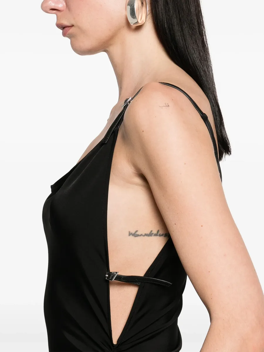 asymetrical buckled maxi dress 10