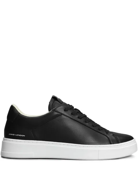 leather low-top sneakers