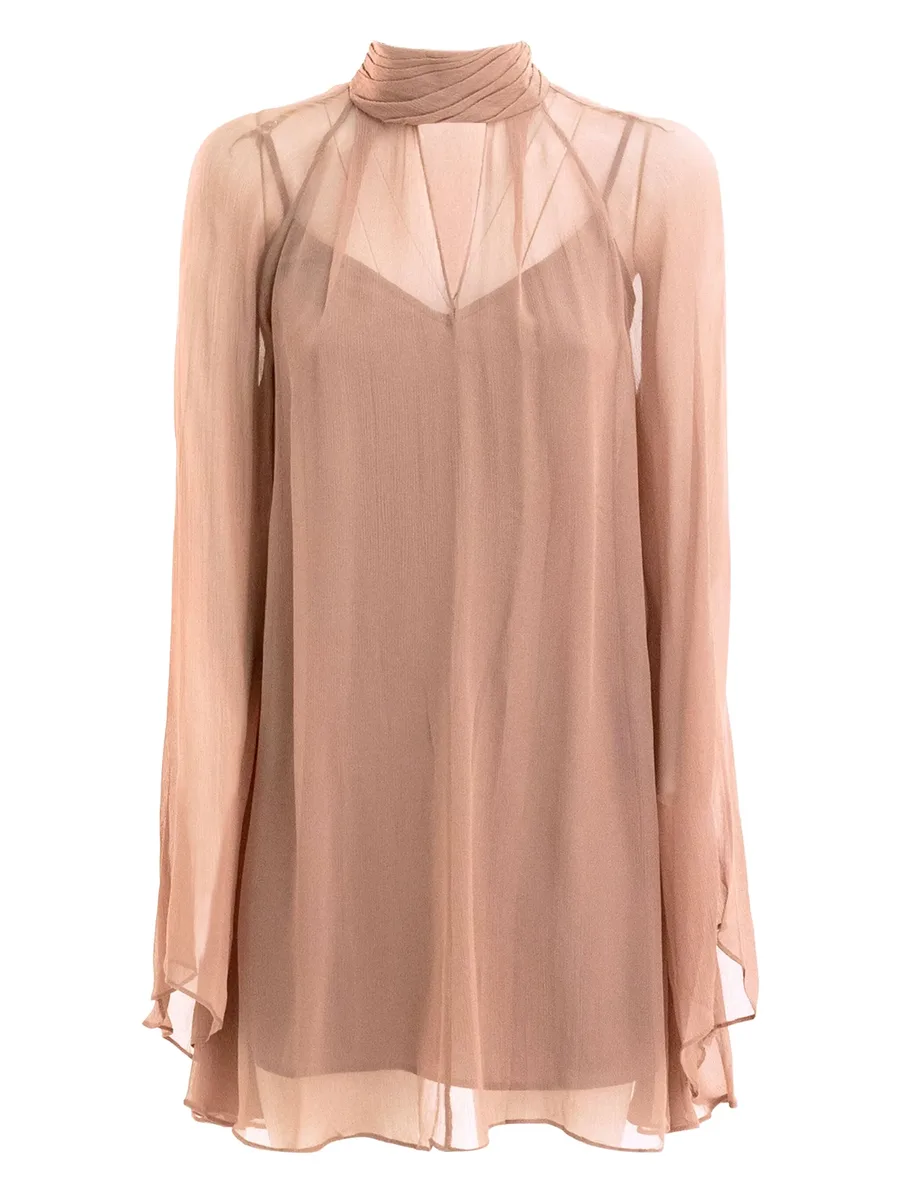 high-neck mini dress 2