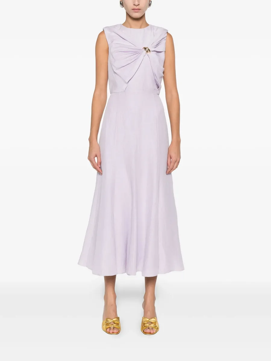 knot-detailing midi dress 4