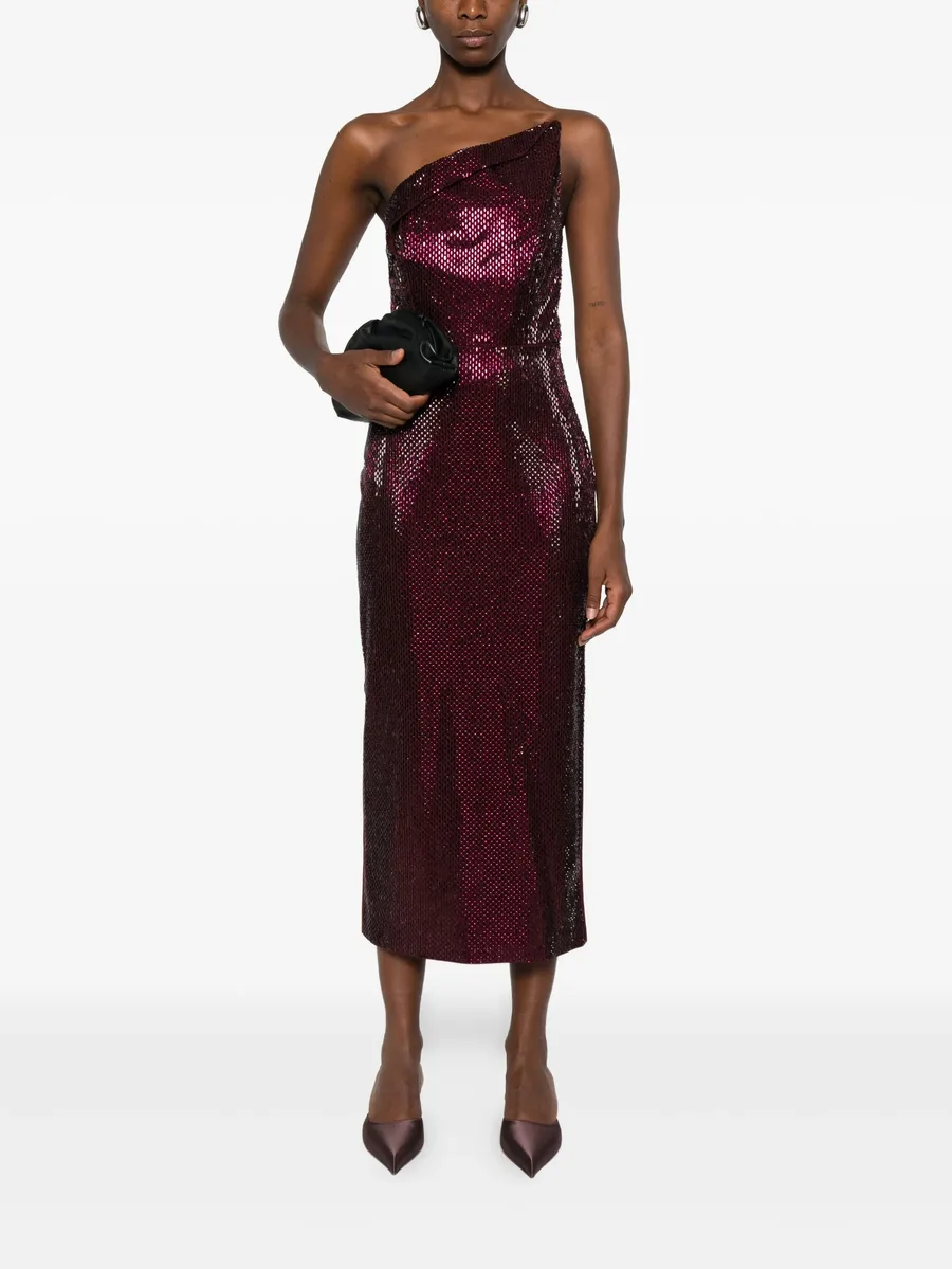 sequin one-shoulder dress 4