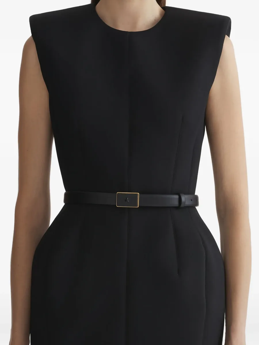 padded shoulder mini dress 7