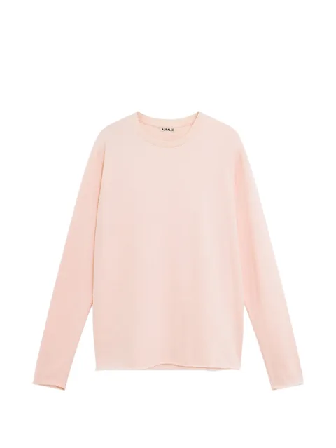 long-sleeve raw-edge T-shirt