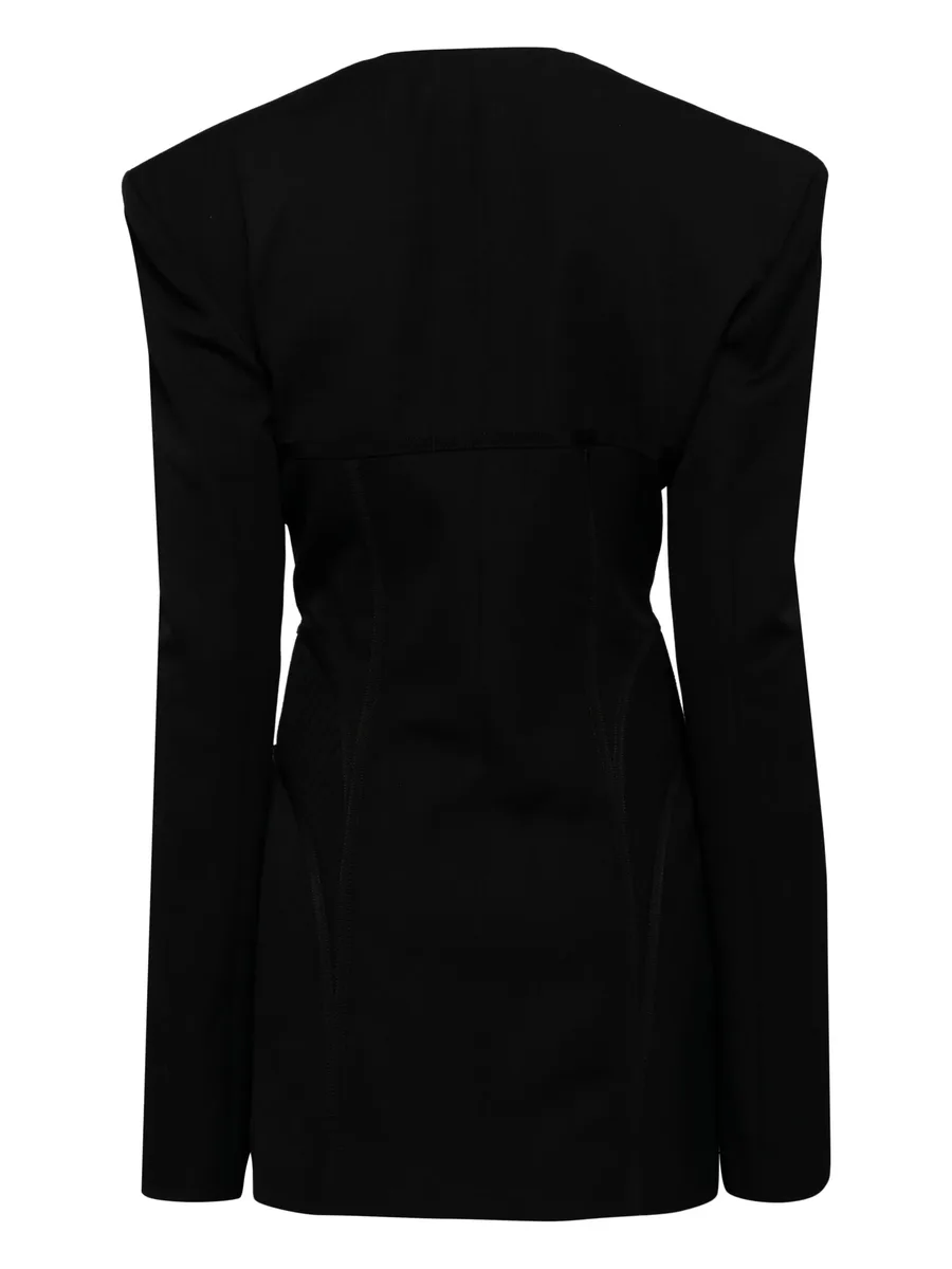 corset hook-and-eye wool mini dress 4