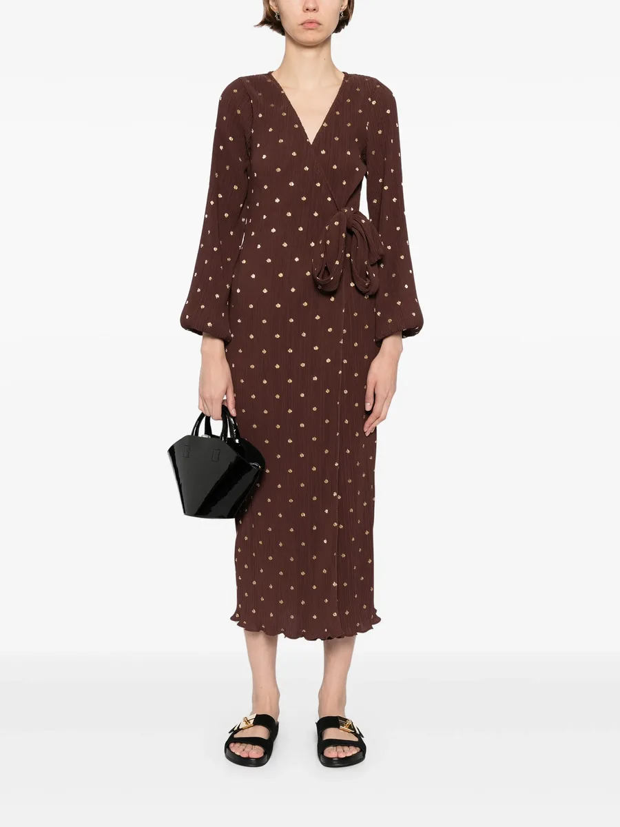 Plisse wrap dress 4