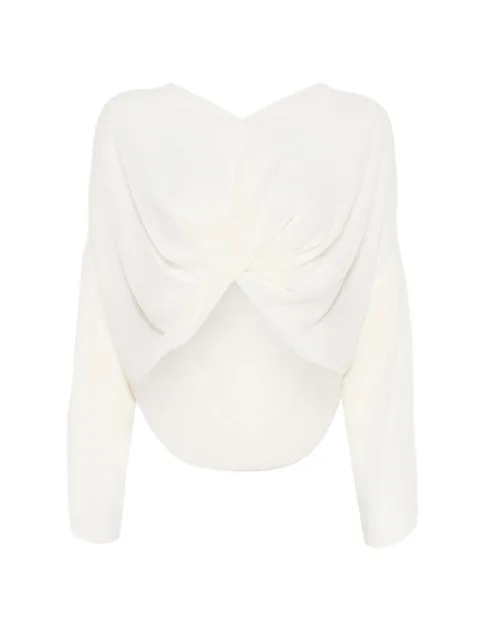 twist-detail long-sleeve top