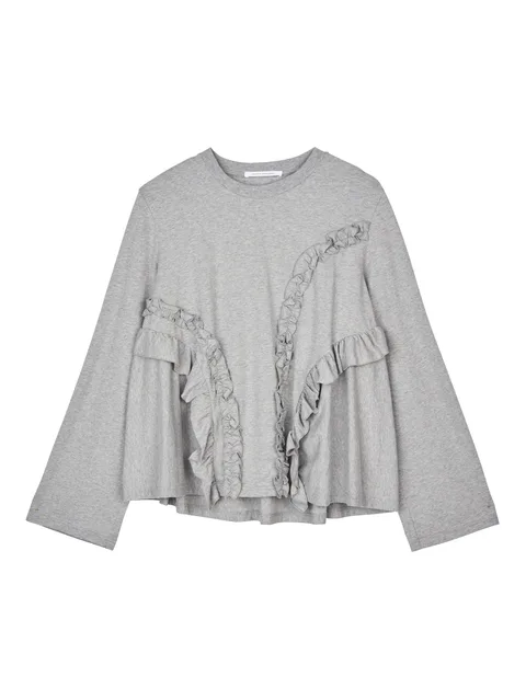 Alva ruffled-detail T-shirt