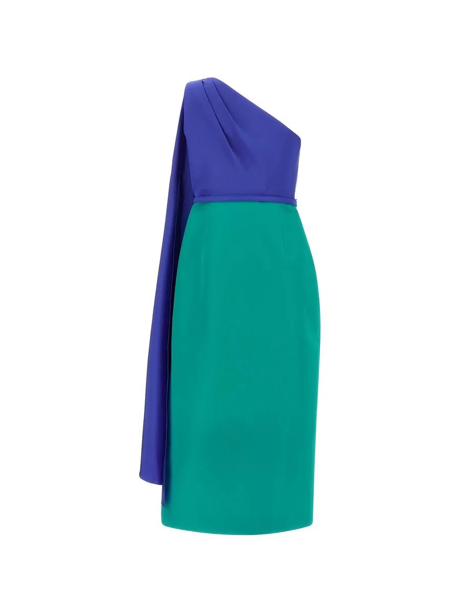 colour block one-shoulder dress 4