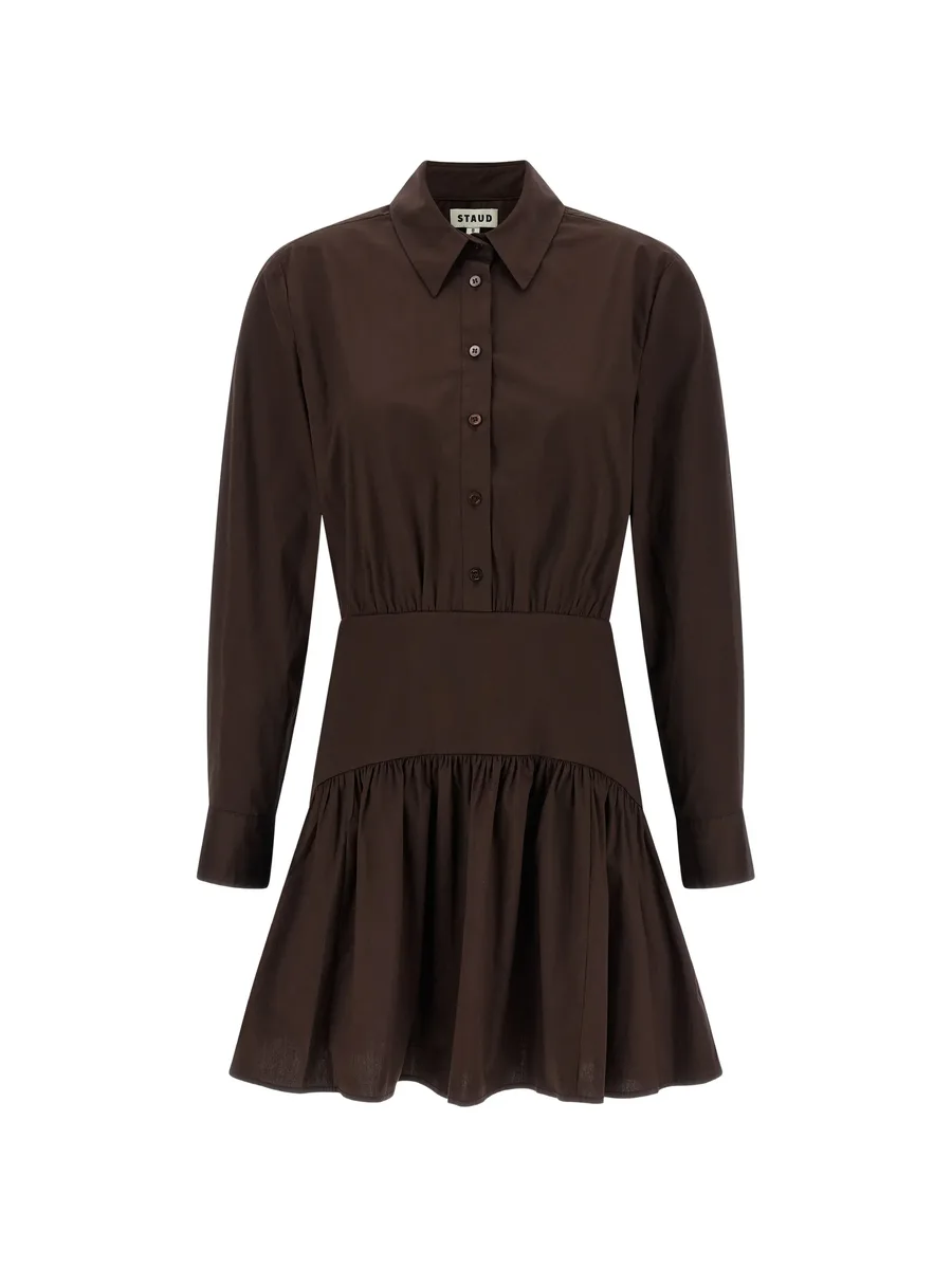 Rocco button long-sleeve midi dress 2