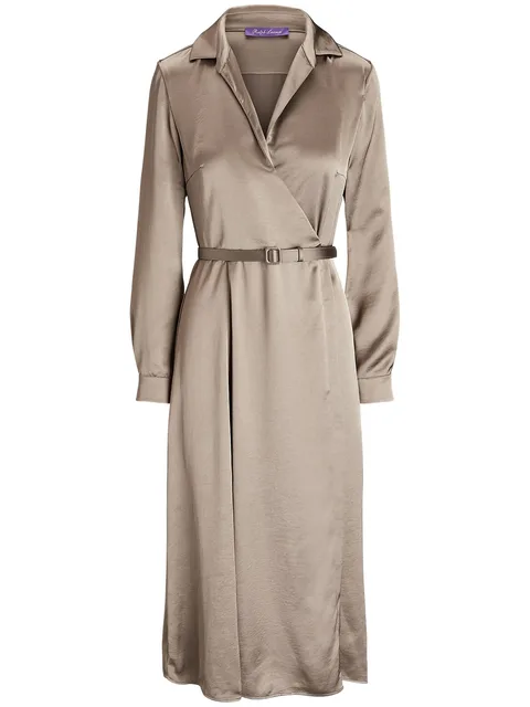 washed charmeuse shirt dress