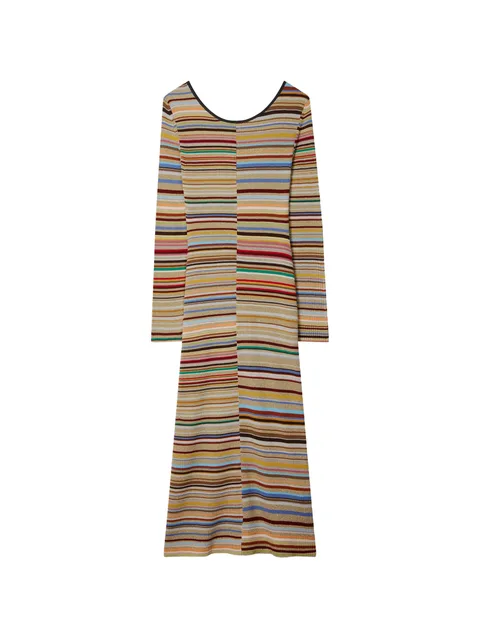 платье в рубчик с полосками Signature Stripe