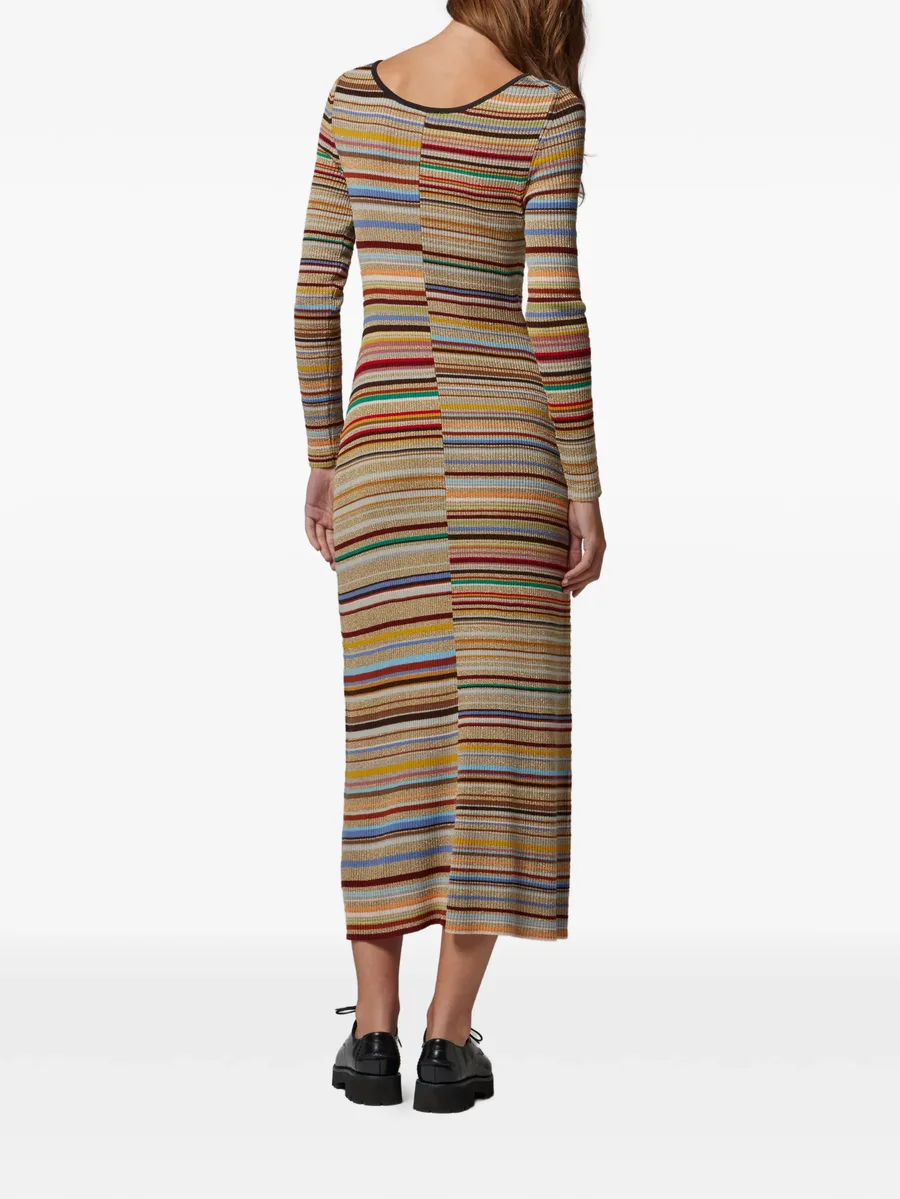 платье в рубчик с полосками Signature Stripe 5