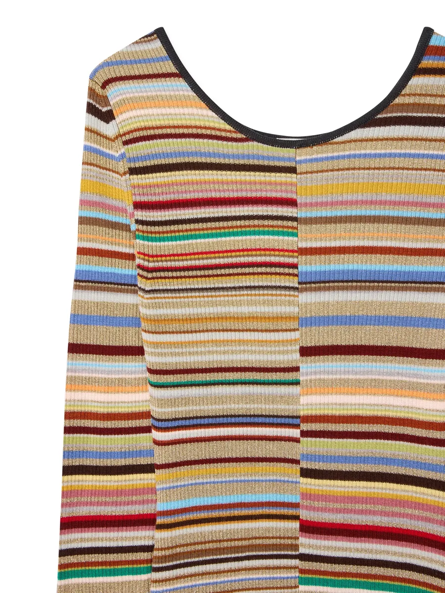 платье в рубчик с полосками Signature Stripe 11