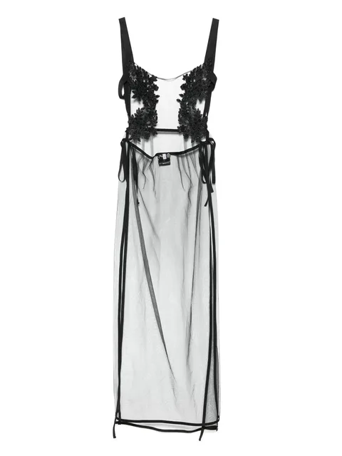 semi-sheer maxi dress