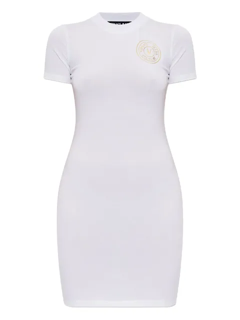 logo-print mini dress