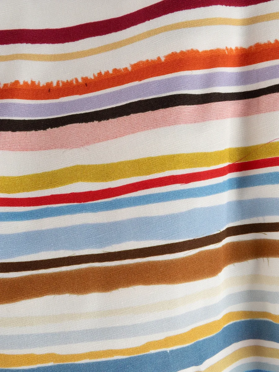 striped V-neck dress 6