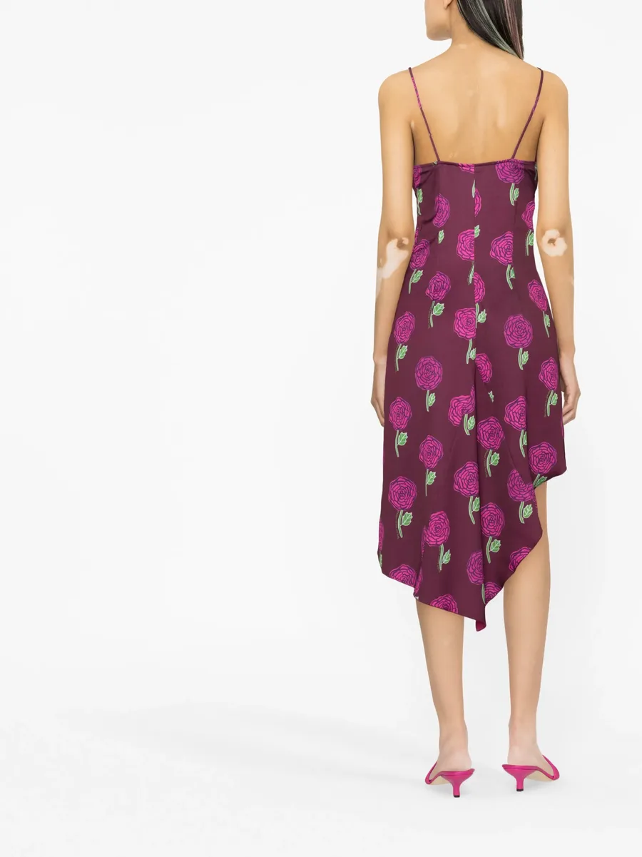 платье без рукавов с цветочным принтом 6