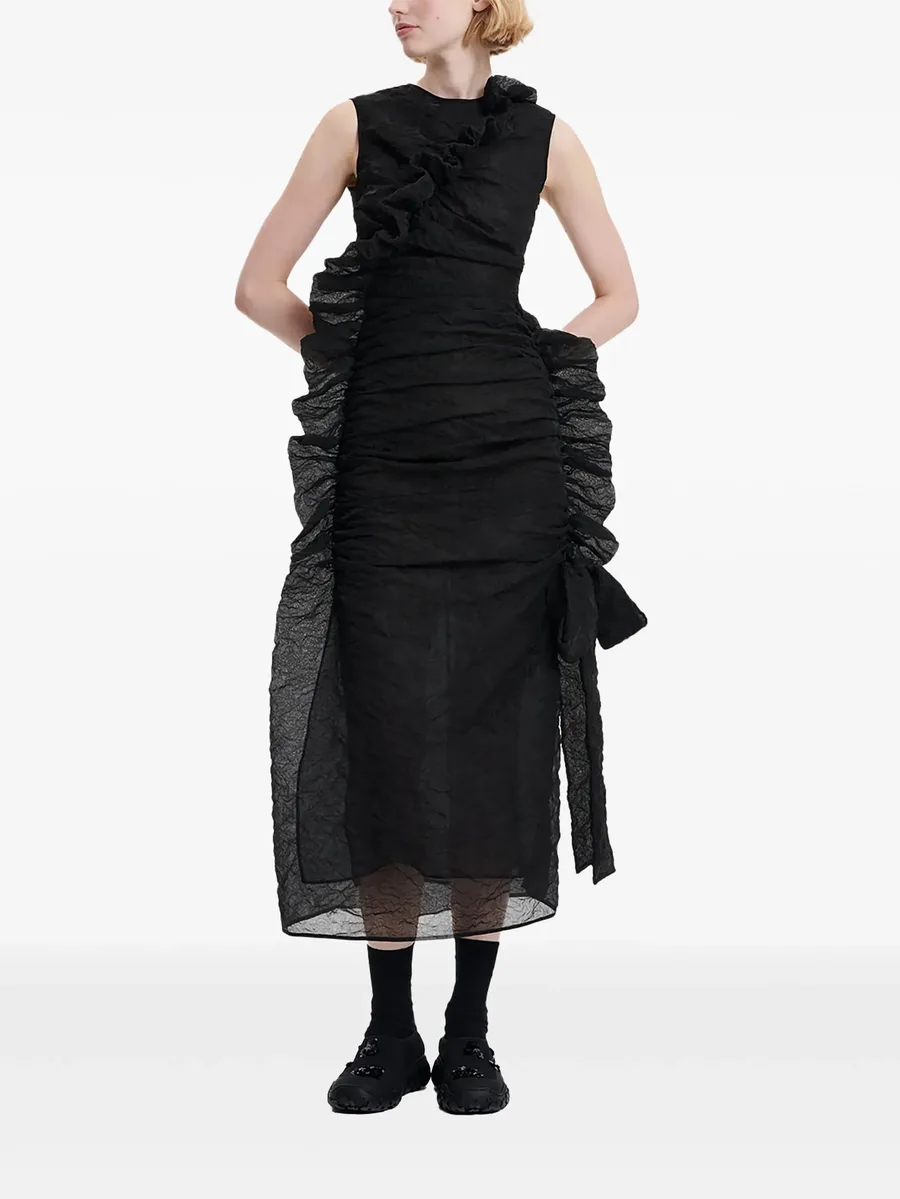 ruffled sleeveless dress 4