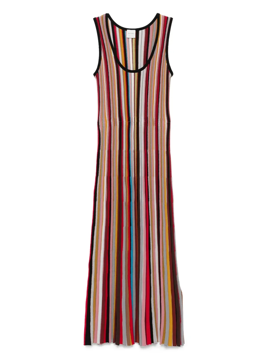 striped ribbed knit dress 2